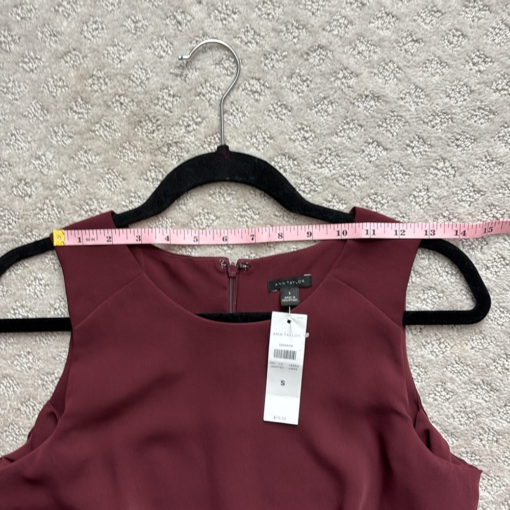 NWT Ann Taylor Burgundy Sleeveless Tank Top – Size Small - Picture 9 of 11